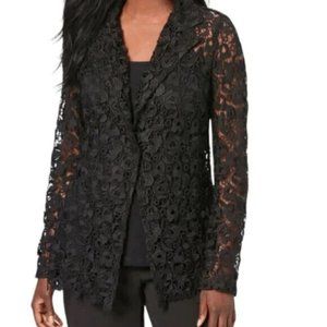 JESSICA LONDON CROCHET LACE OPEN WORK JACKET SIZE 18W NWOT